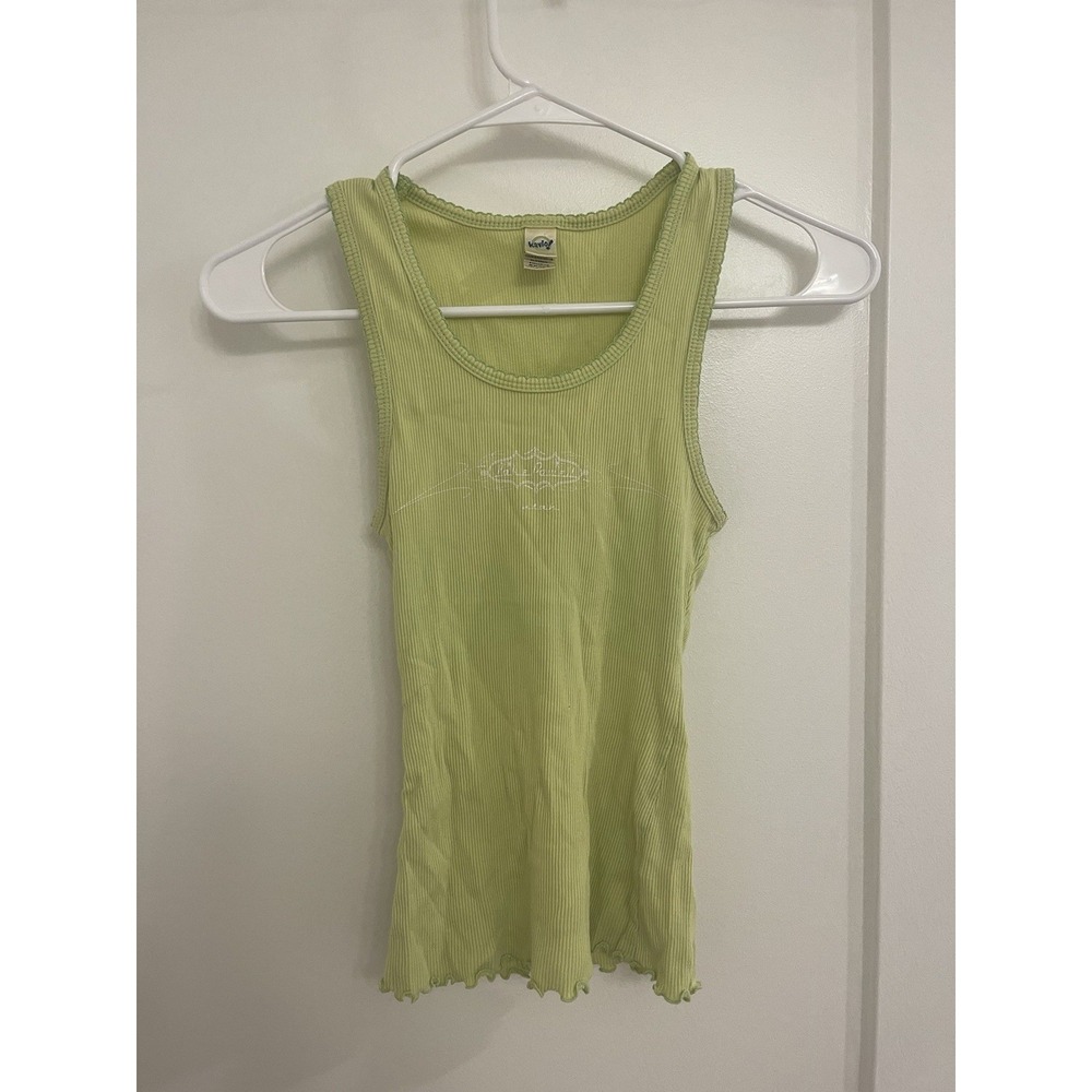 Vintage Green Lettuce Tank Top Lake Tahoe California Granolagirl Xxs